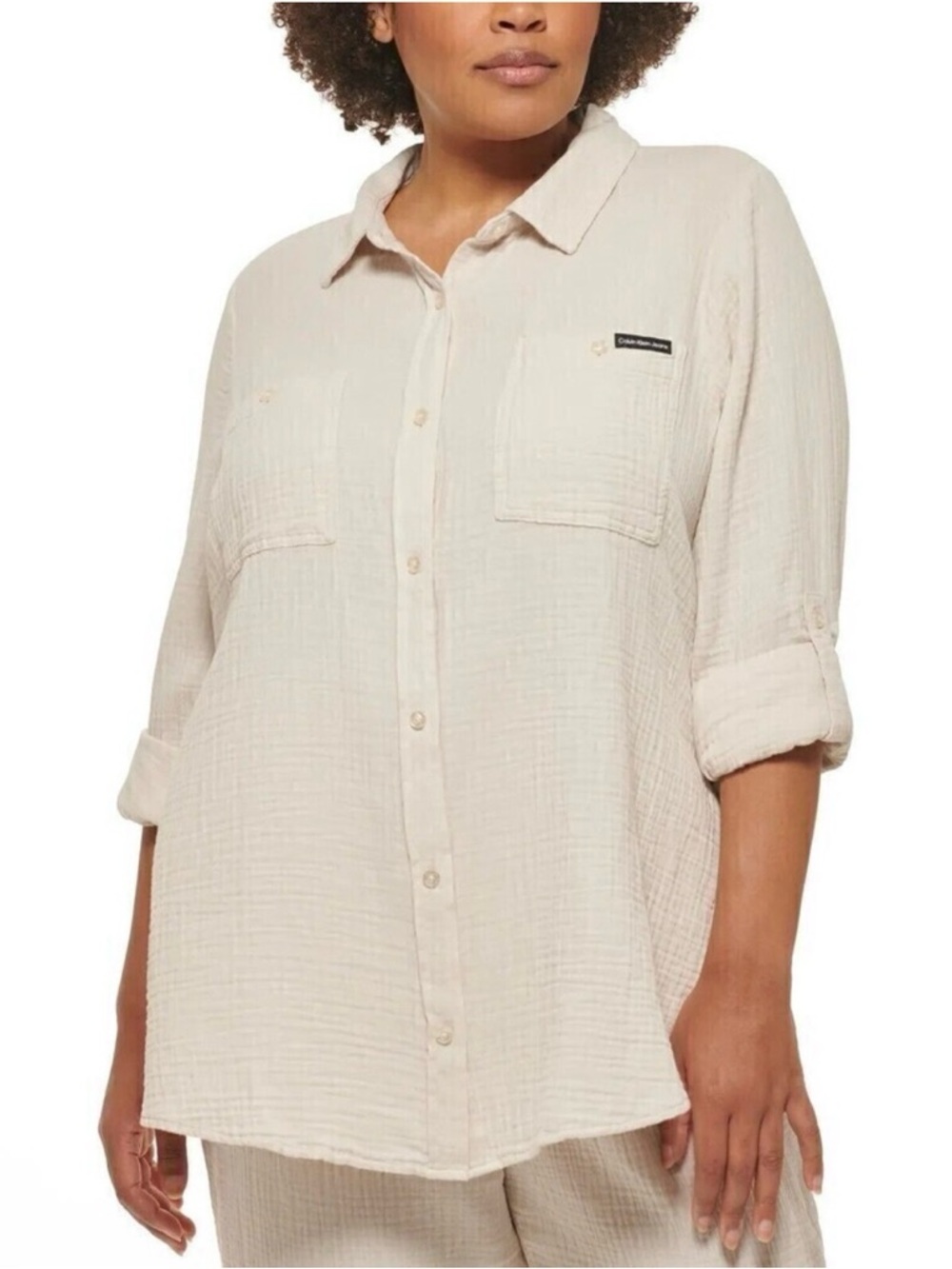 Calvin Klein Jeans Cream Lightweight Shirt